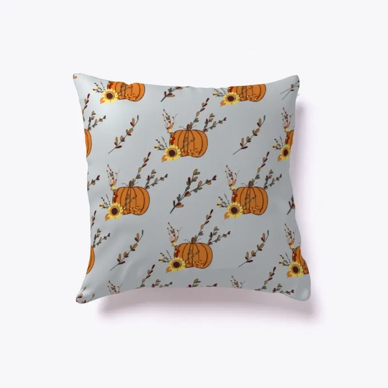 Pillow with pumpkin print